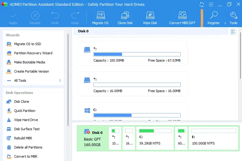 AOMEI partition assistant free