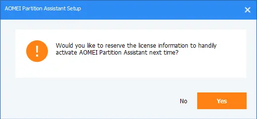 AOMEI partition assistant setup