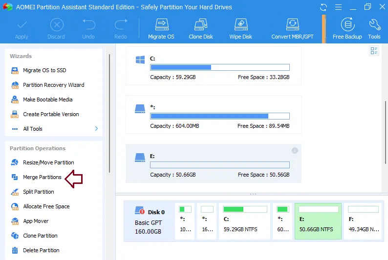 AOMEI partition assistant standard