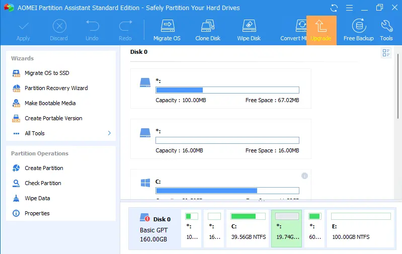 AOMEI partition assistant standard