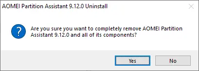 AOMEI partition assistant uninstall