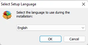 AOMEI partition setup language