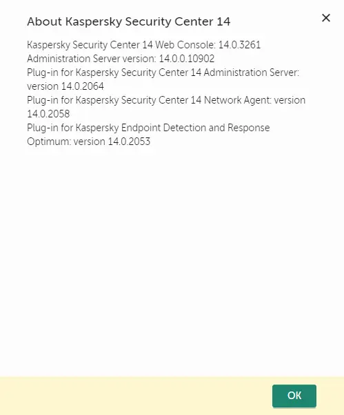 About Kaspersky security center 14