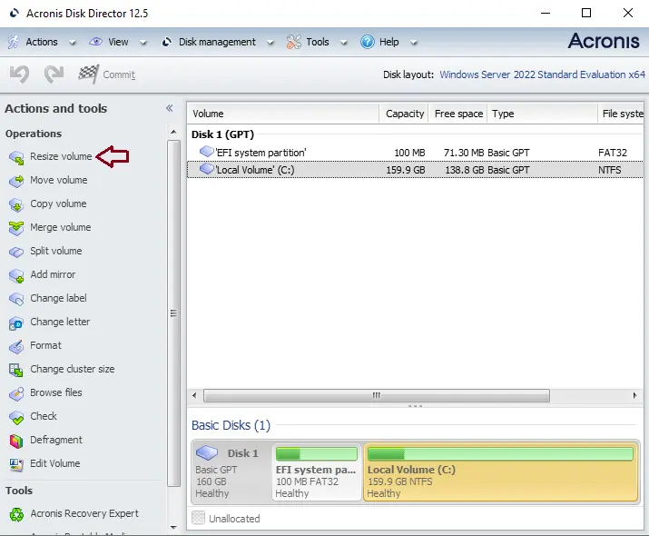 Acronis disk director