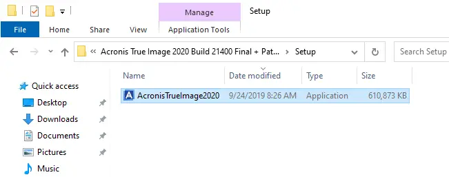 AcronisTrueImage2020.exe file