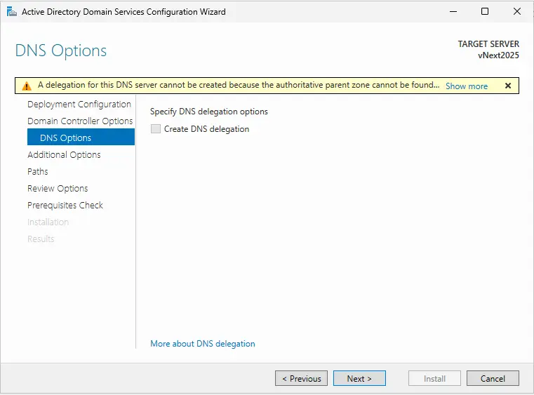 Active Directory domain services DNS