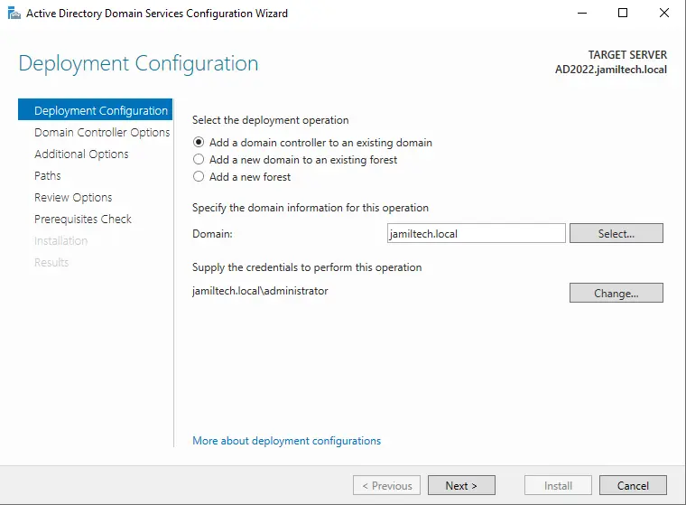 Active directory Migration deployment confirmation