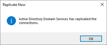 Active directory domain service replicated