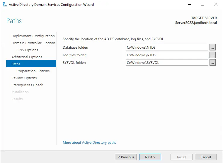 Active directory domain services configuration wizard