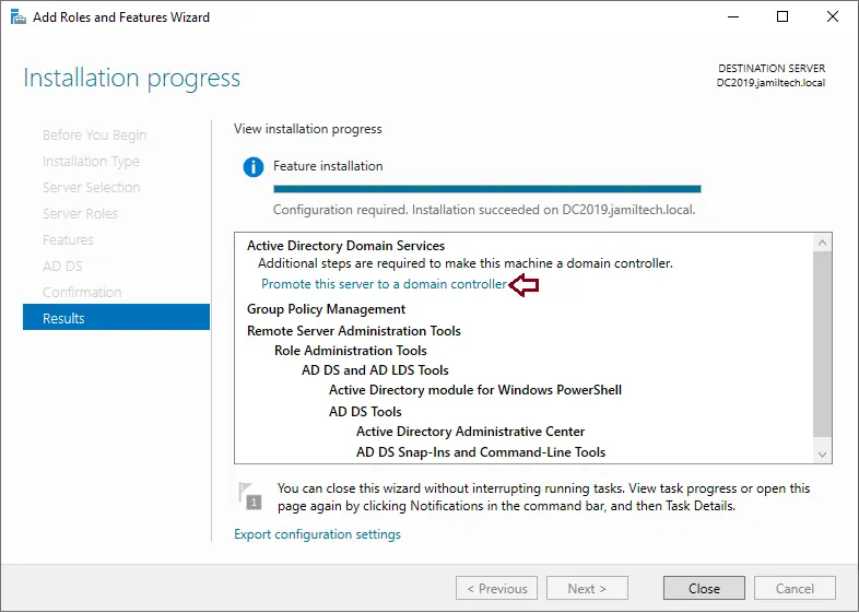 Active directory domain services results