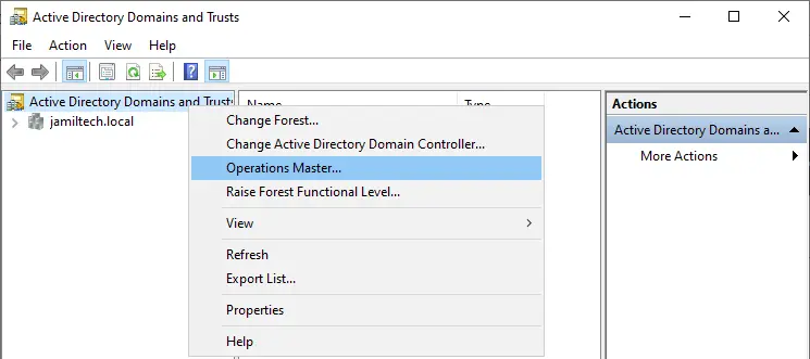 Active directory domains and trusts