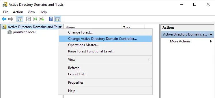 Active directory domains and trusts