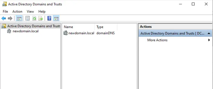 Active directory domains and trusts