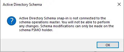 Active directory schema snap-in