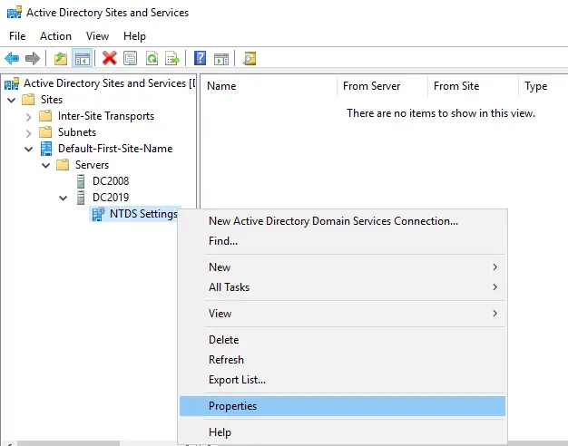 Active directory sites and services