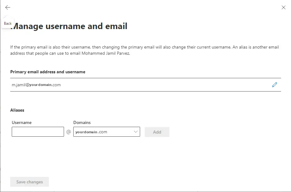 Add an email alias in Microsoft 365