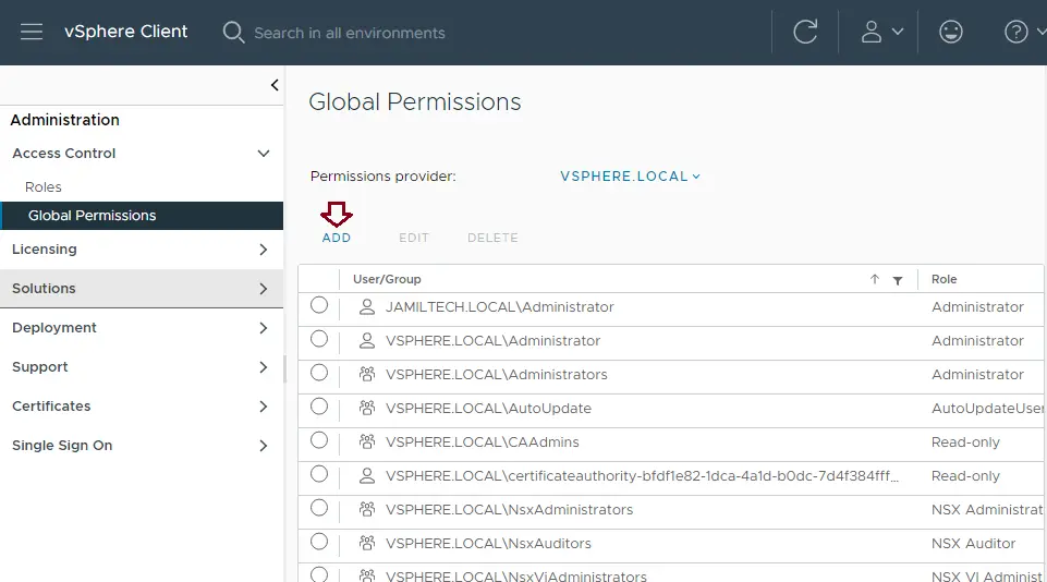 Add global permission