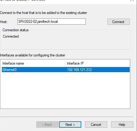 Add host to cluster connect