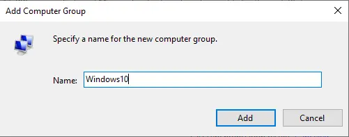 Add new computer group