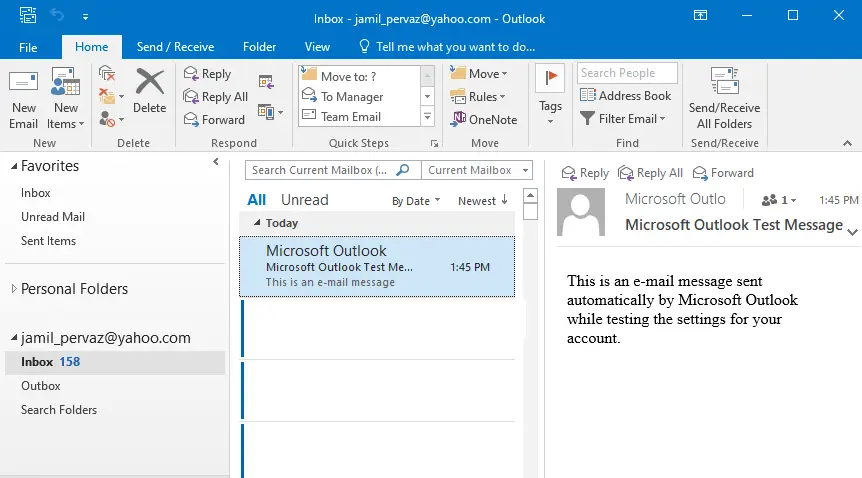 Add yahoo mail in outlook 2016
