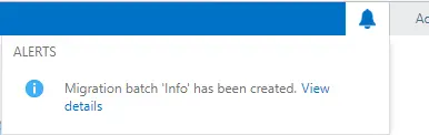 Alerts migration batch exchange
