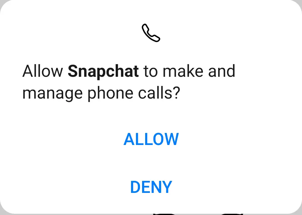 Allow Snapchat to make calls
