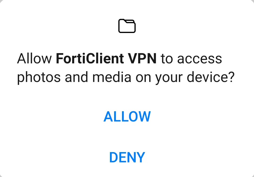Allow forticlient VPN to access