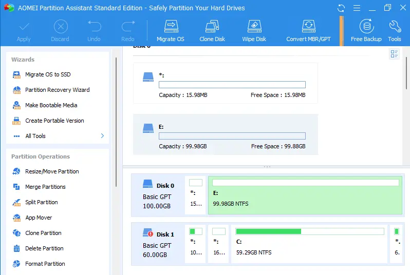 Aomei partition assistant free