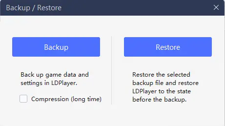 Backup Restore Emulator Data LDPlayer