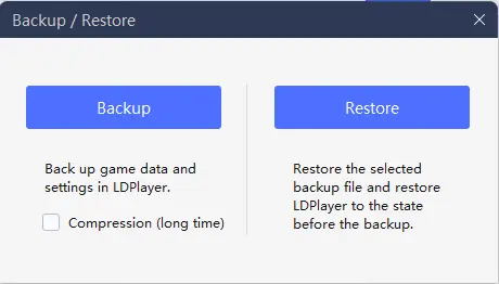 Backup Restore Emulator Data LDPlayer