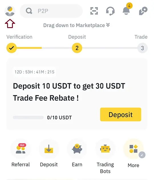 Binance account