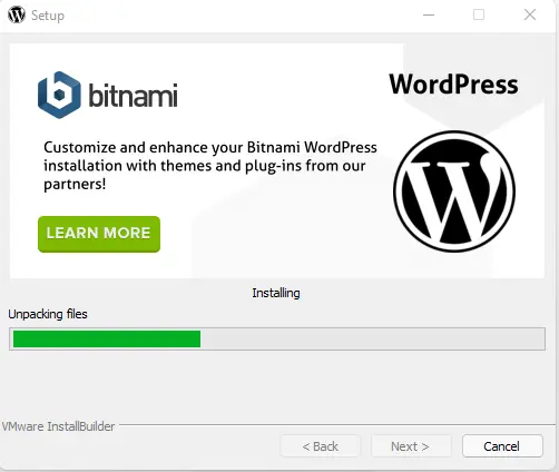 Bitnami WordPress installing