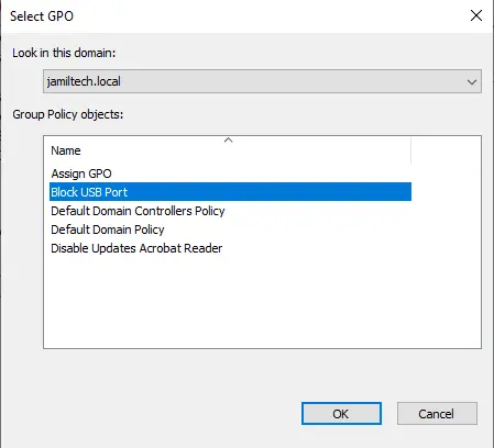 Block USB port using Group Policy