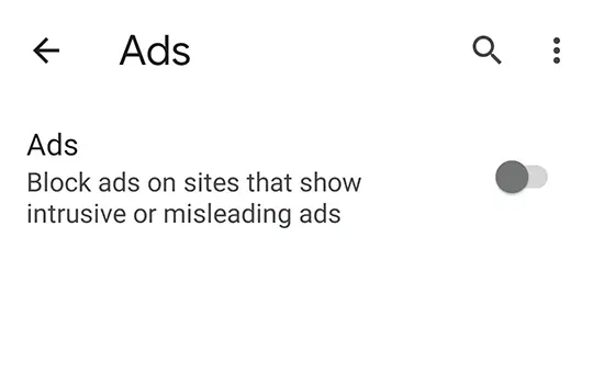 Block ads on sites