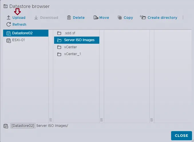 Browse VMware vCenter datastore