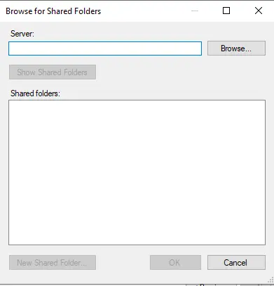 Browse the shared folder FSW