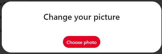 Change Pinterest profile photo