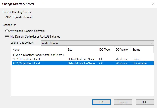 Change directory server