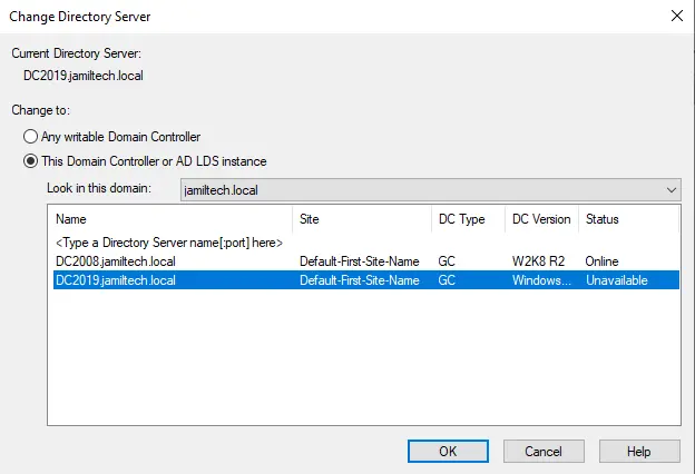 Change directory server