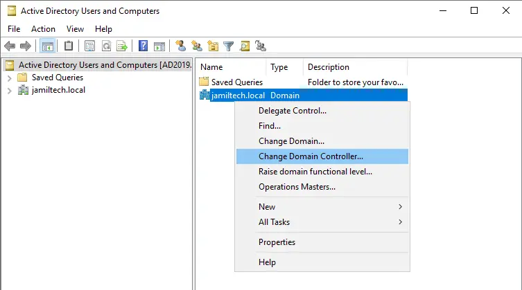 Change domain controller