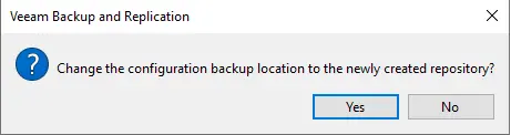 Change the configuration backup location