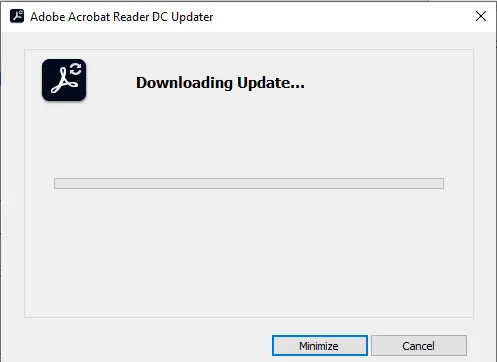 Check for Updates option in Acrobat Reader