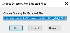 Choose directory for extracted files