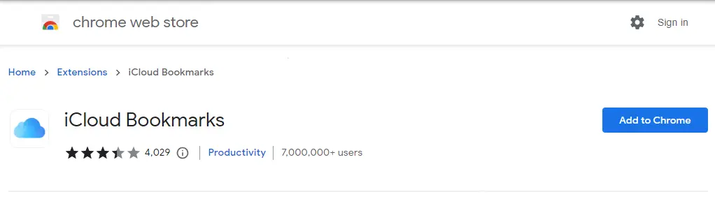 Chrome iCloud bookmarks extensions