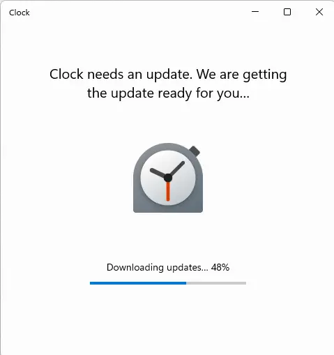 Clock downloading update