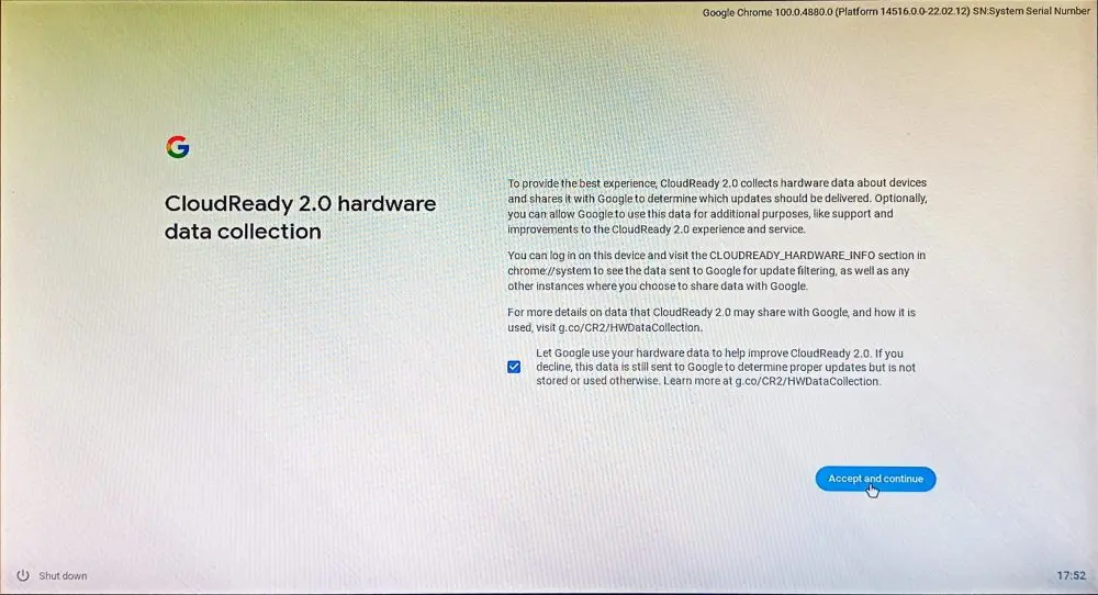 CloudReady 2.0 hardware data collection