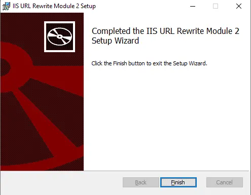 Completed the IIS URL rewrite module 2