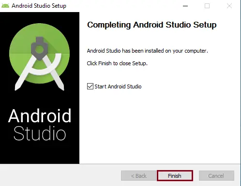Completing Android Studio setup