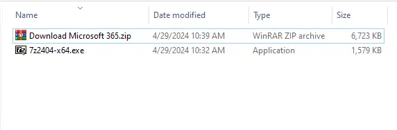 Compressed file in zip