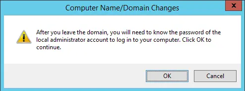 Computer name/domain changes warning